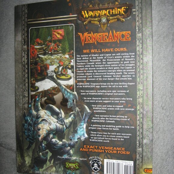 Warmachine RPG Softcover Book Vengeance 2409A6 - Picture 2 of 8
